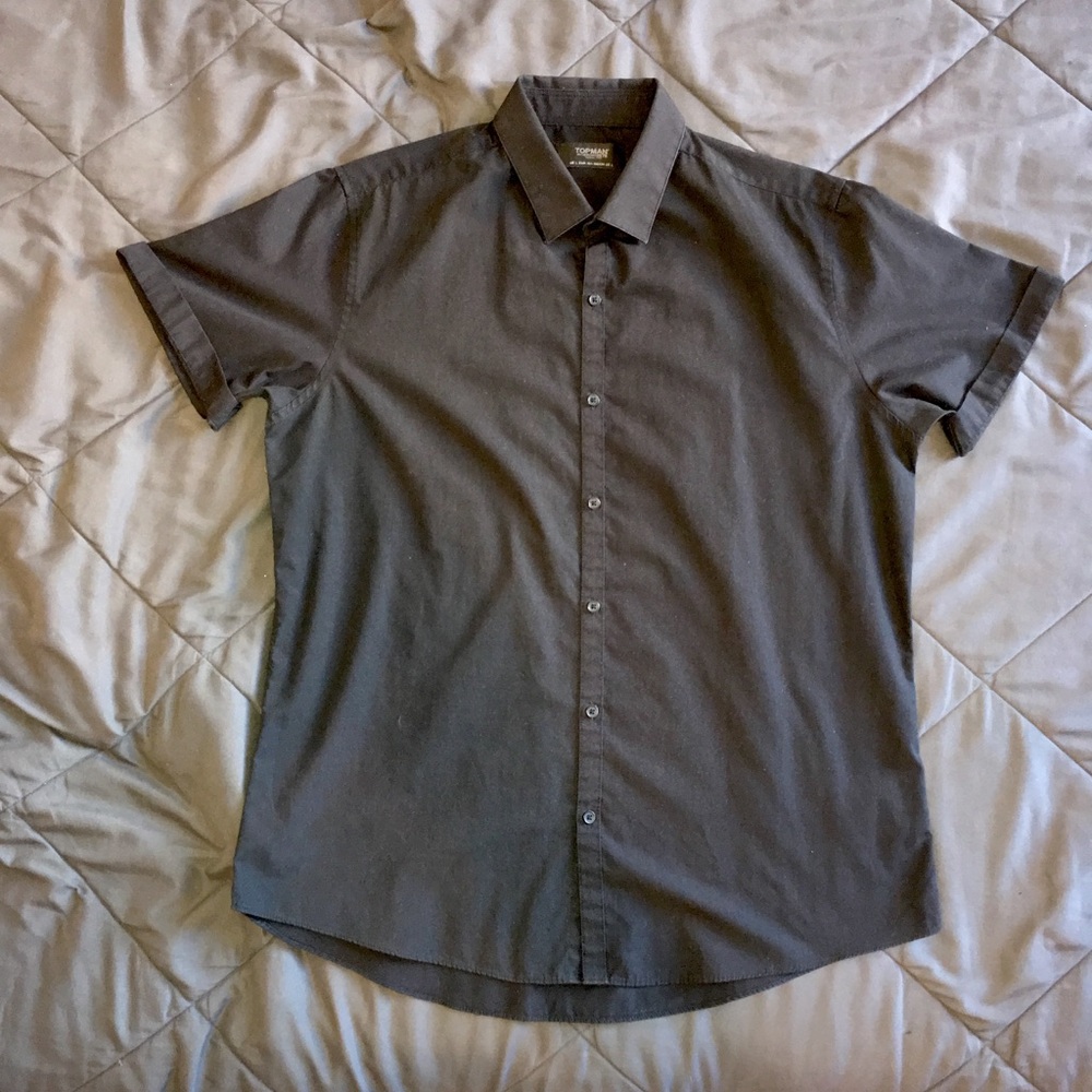 Topman cuffed short sleeve shirt